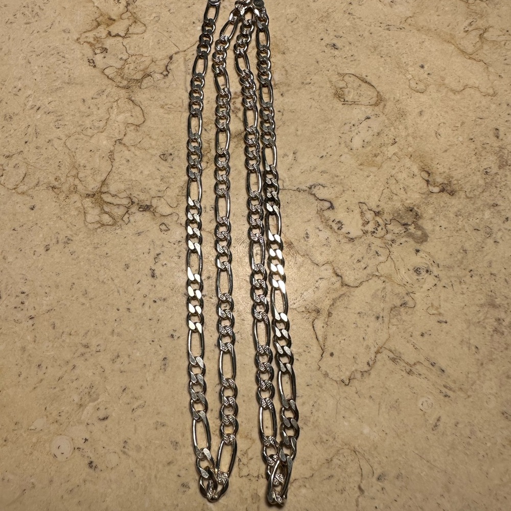 Sterling Silver Figaro necklace - Picture 3 of 8